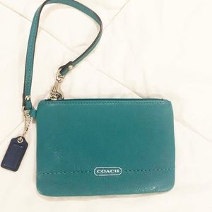 Coach Wristlet in Bright Jade